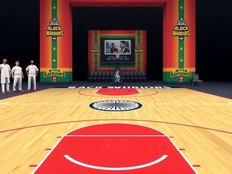 Indian-Themed Basketball Court in NBA 2K25 Block Warriors